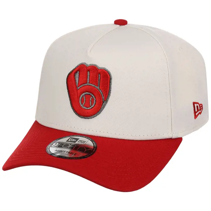 Milwaukee Brewers MLB CHRRED 9FORTY AF 2.0 CHROME/ROUGE/GRIS