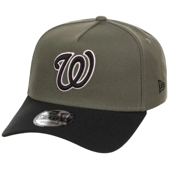 Washington Nationals MLB OLVBLKPNK 9FORTY AF 2.0 OLV/BLK/PNK