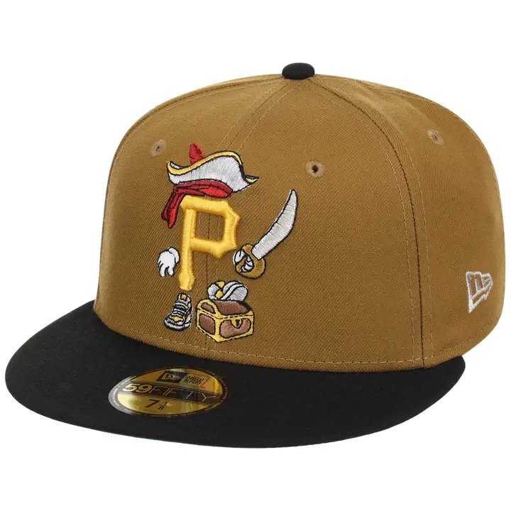 Casquette PITTSBURGH PIRATES MLB LHD en coton 59FIFTY GL/BLK/KGRN