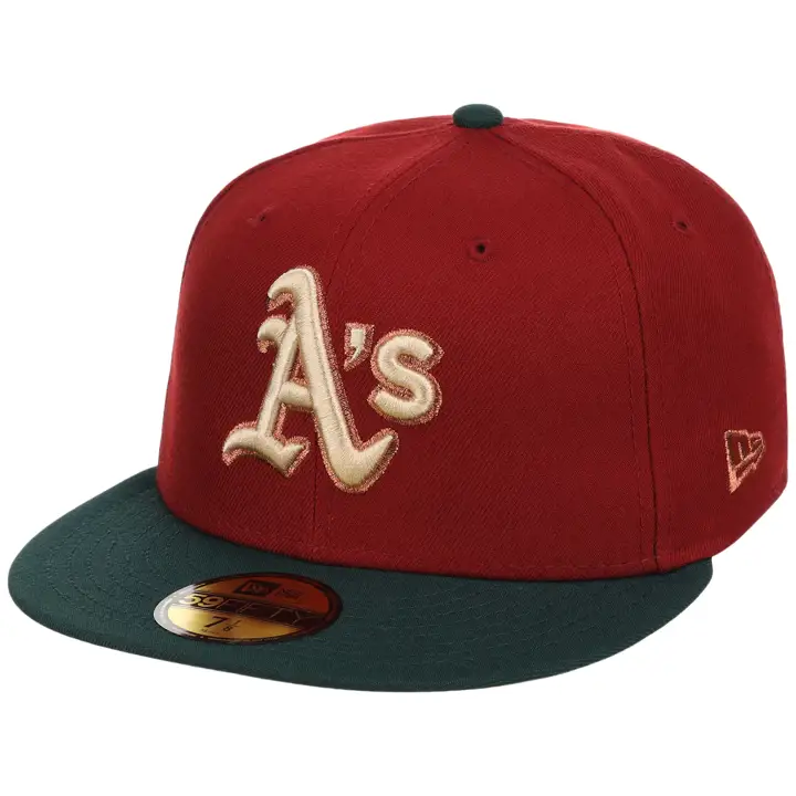 Casquette 59FIFTY MLB des Oakland Athletics Terra Verde Rouge/Vert foncé/Gris