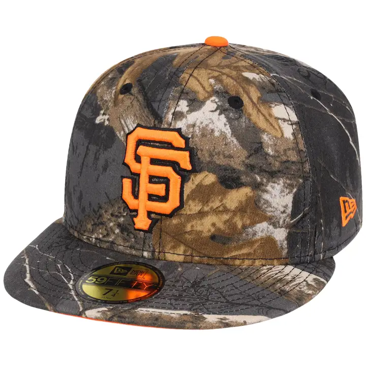 SAN FRANCISCO GIANTS MLB GAUCHE Noir Realtree Flamme 59FIFTY VRAI