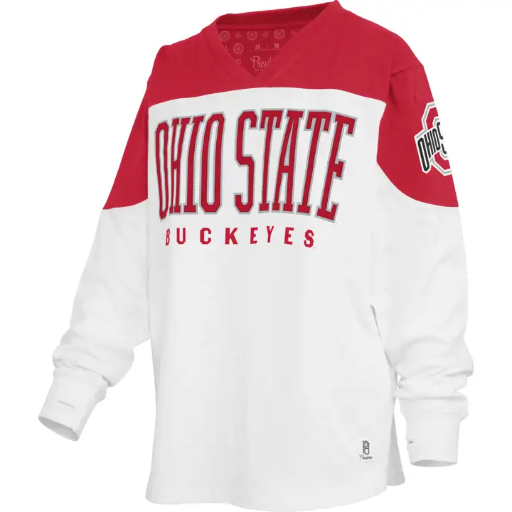 Ohio State Buckeyes NCAA Southlawn Daphne LS Tee  WHT