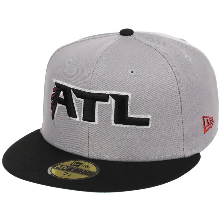 ATLANTA FALCONS NFL GAUCHER NFC Coup d'envoi 59FIFTY GRIS/NOIR/VERTCL