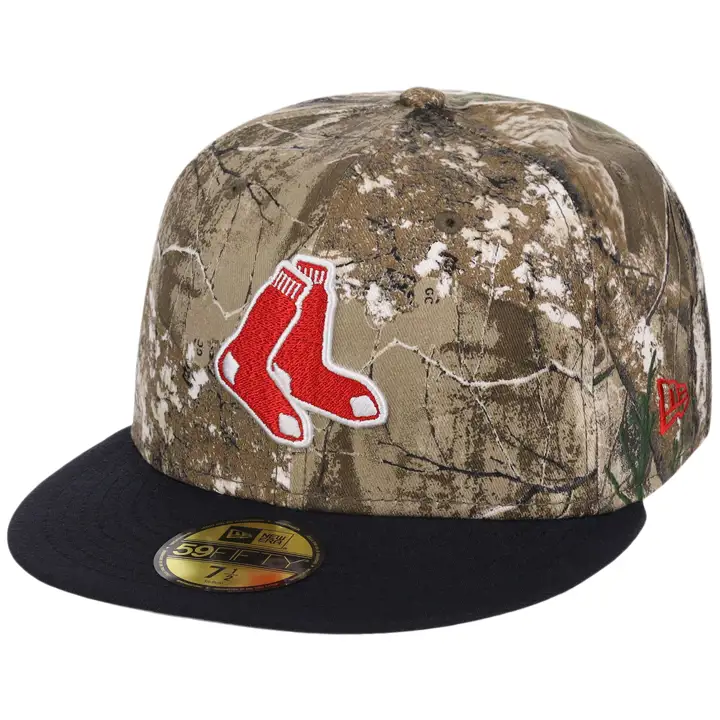 Boston Red Sox MLB GAUCHER Realtree OTC 59FIFTY CAMO/MARINE/GRIS