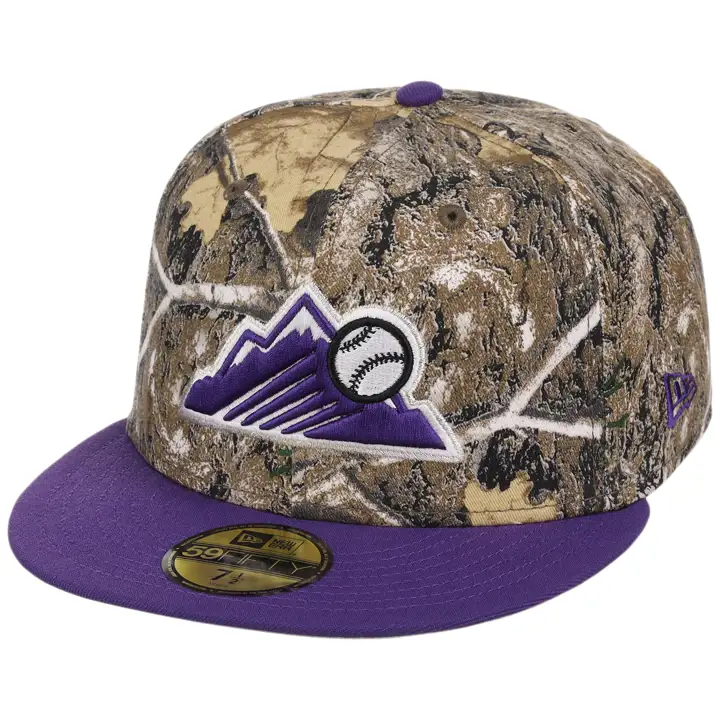 Colorado Rockies MLB LHD Realtree OTC 59FIFTY CAMO/PUR/GRY