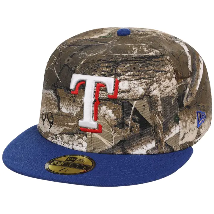 Texas Rangers MLB LHD Realtree OTC 59FIFTY CAMO/RBL/GRY