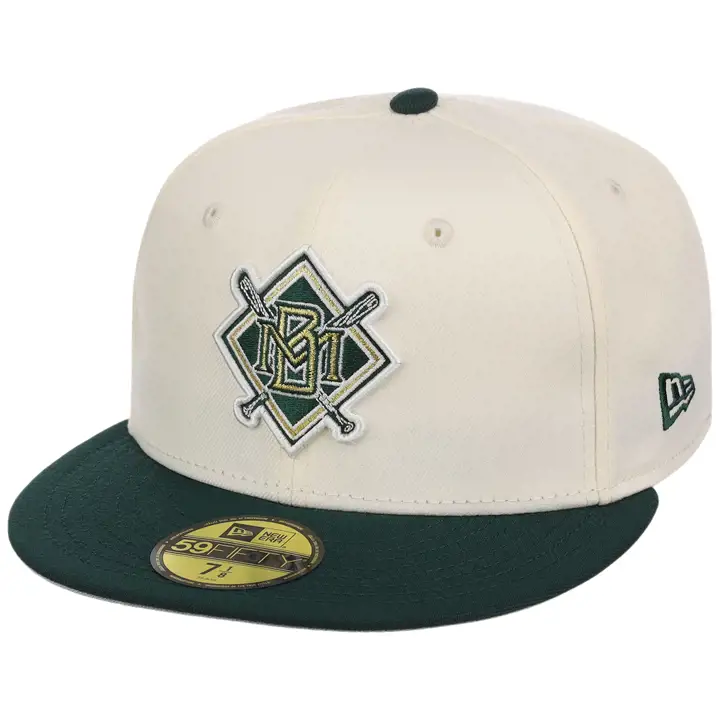 Milwaukee Brewers MLB Chrome Forest Gold 59FIFTY CHROME/DKGR