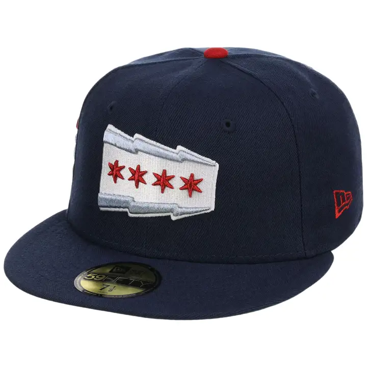 Chicago Cubs MLB LHD CHI Drapeau local 59FIFTY BLEU MARINE/BLEU MARINE/VERT KGRN