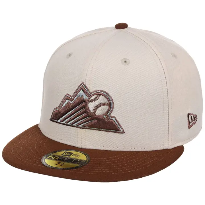 COLORADO ROCKIES MLB FA26CP Crème Auburn 59FIFTY BLANC CASSÉ/MARRON/