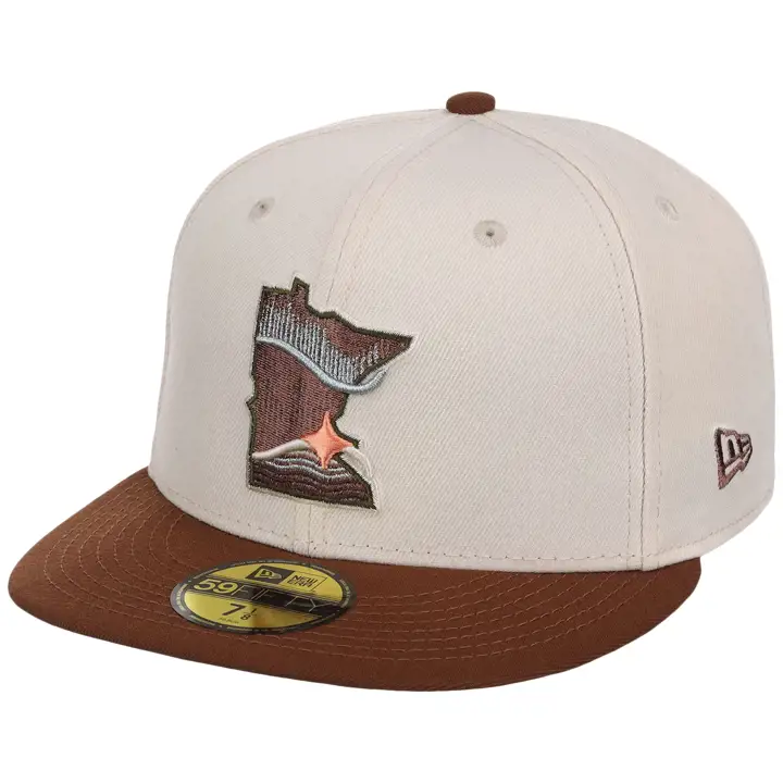 MINNESOTA TWINS MLB FA26CP Auburn Crème 59FIFTY BLANC CASSÉ/MARRON/G
