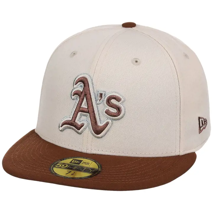 OAKLAND ATHLETICS MLB FA26CP Crème Auburn 59FIFTY BLANC CASSÉ/MARRON
