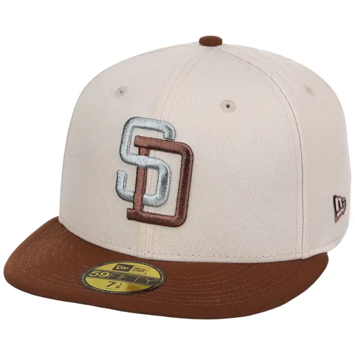 SAN DIEGO PADRES MLB FA26CP Auburn Crème 59FIFTY BLANC CASSÉ/MARRON/