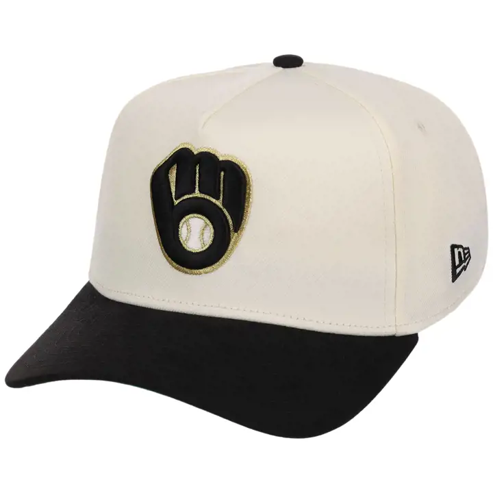 MILWAUKEE BREWERS MLB Chrome Daim Noir 9FORTY TAILLE UNIQUE CHROME/NOIR/