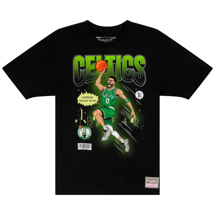 T-shirt Bande Dessinée NBA BOSTON CELTICS Jayson Tatum Noir