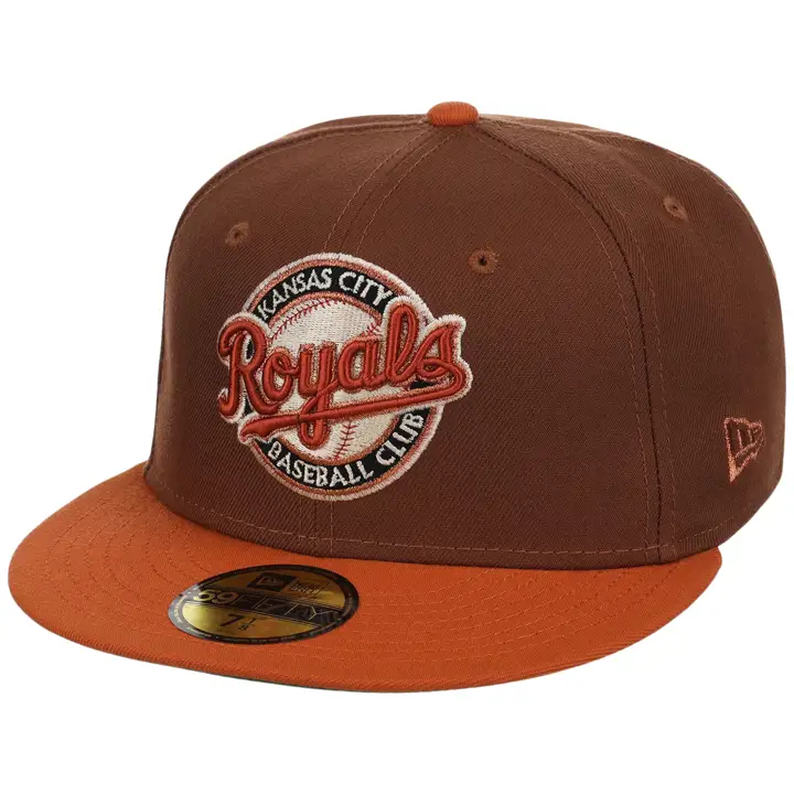 Kansas City Royals MLB LHD Cuivre Récolte 59FIFTY BRN/ORG/KG