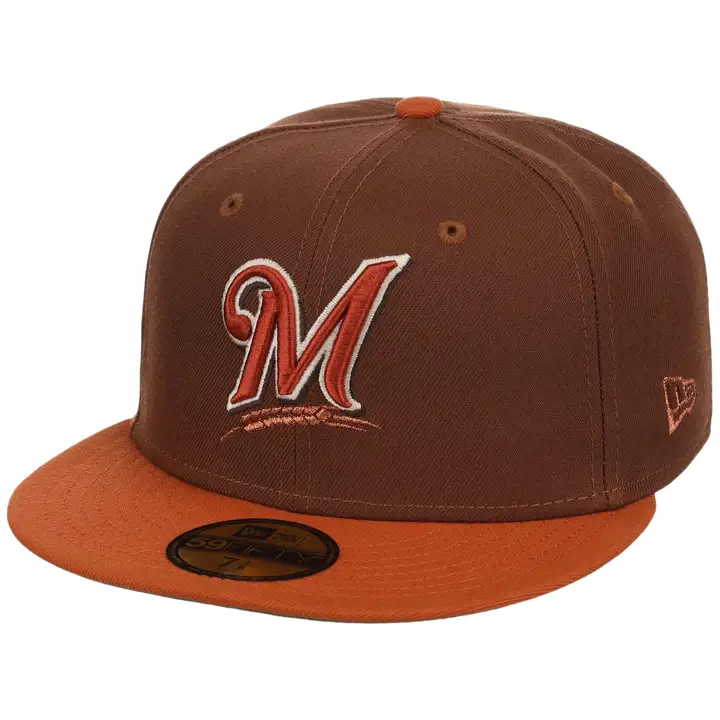 Casquette 59FIFTY MLB LHD Milwaukee Brewers Copper Harvest BRN/ORG/KGR