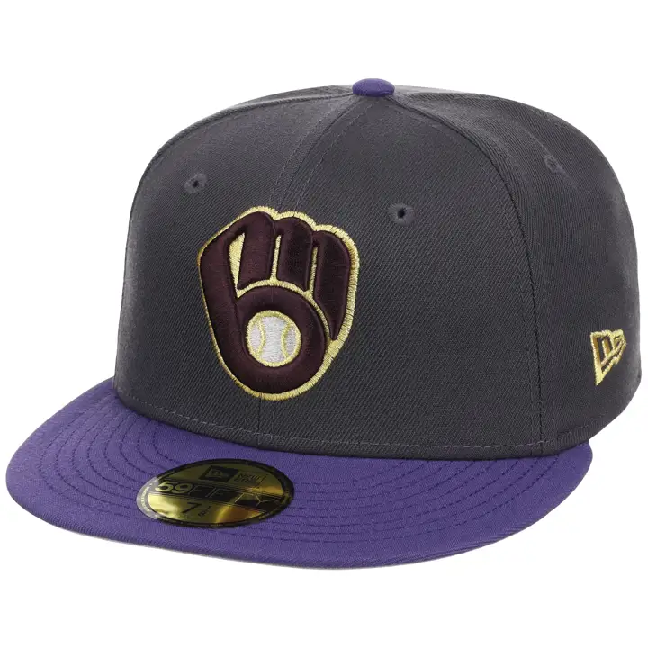 Milwaukee Brewers MLB GCH Minuit Orchidée 59FIFTY GRAPH/VIO/