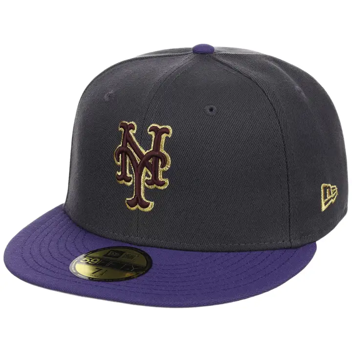 New York Mets MLB G/P Gaucher Minuit Orchidée 59FIFTY GRAPH/PUR/GRY