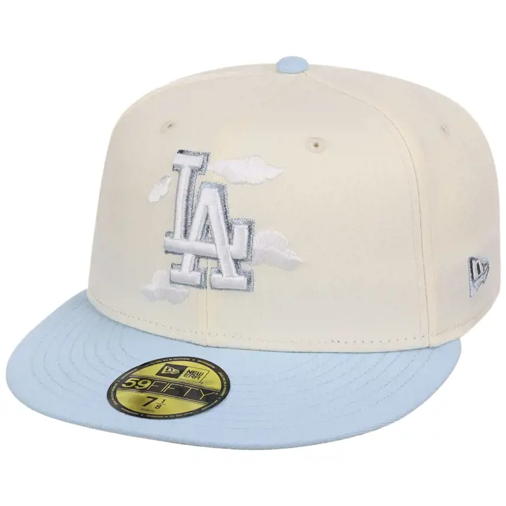 LOS ANGELES DODGERS MLB GAUCHE FF AOÛT Nuages 59FIFTY CHROME/SKB