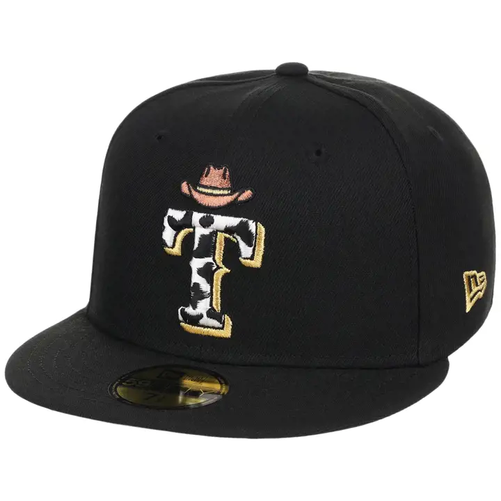 Casquette Texas Rangers MLB LHD FF AUG imprimé vache 59FIFTY NOI/NOI/G
