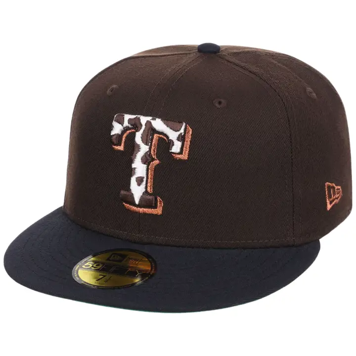 TEXAS RANGERS MLB LHD FF AUG Cow Print Fill 59FIFTY DKBROWN/