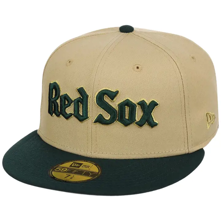 CASQUETTE BOSTON RED SOX MLB GAUCHER VERT VEGAS 59FIFTY GL/DKGRN/G