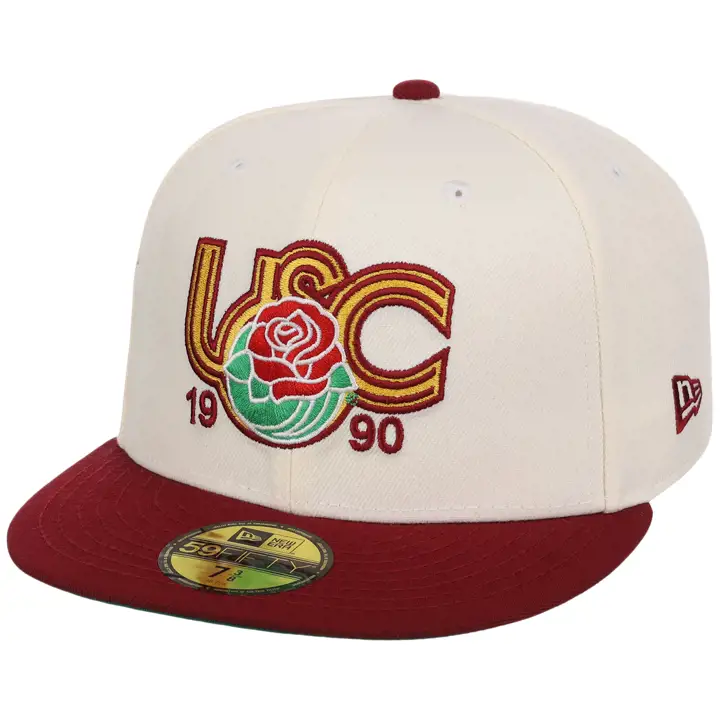 USC TROJANS NCAA LHD CFB Kickoff 59FIFTY CHROME/ROUGE/VERT FONCÉ