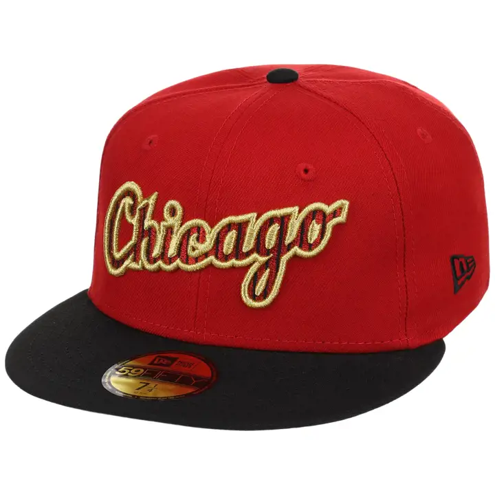 CHICAGO WHITE SOX MLB GAUCHER CTC CHI Rayures 59FIFTY ROUGE/NOIR/