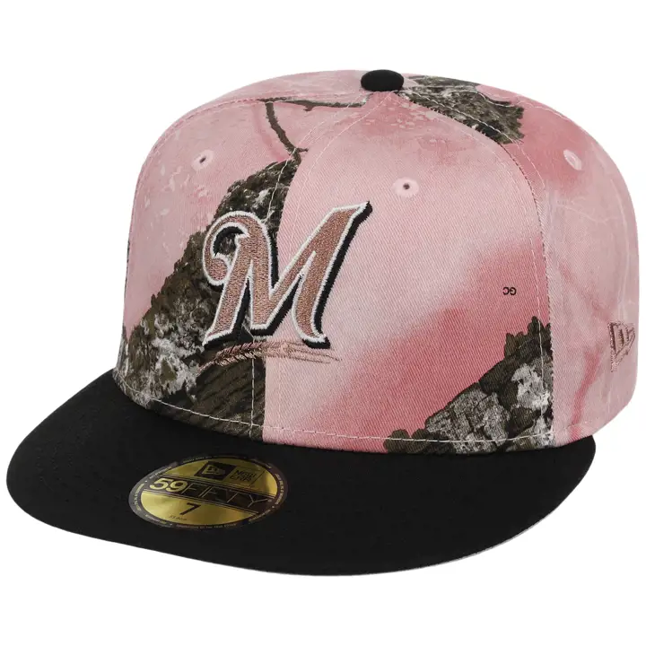 MILWAUKEE BREWERS MLB Rose Realtree 59FIFTY REALTREE/NOIR/GRIS