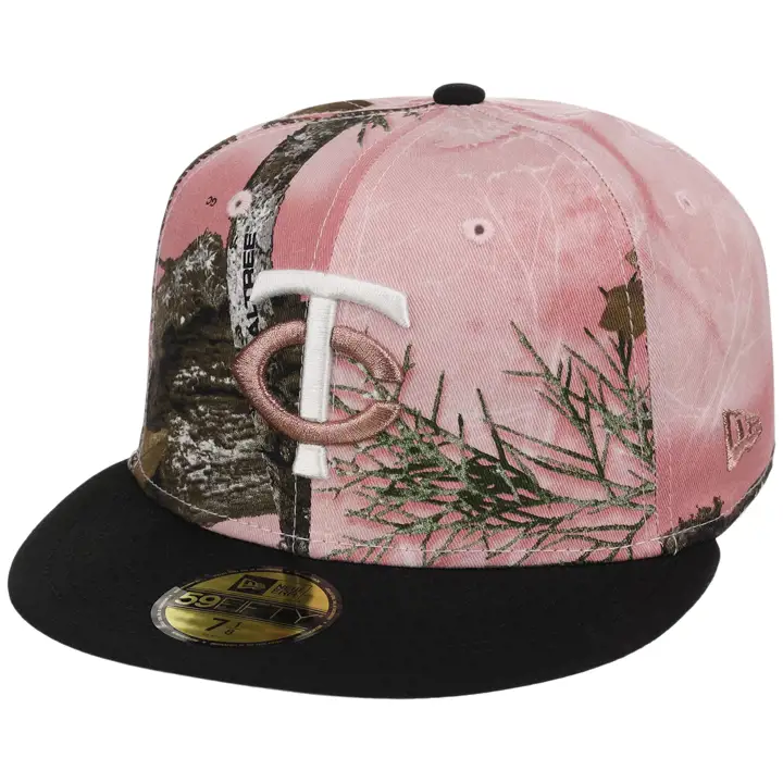 MINNESOTA TWINS MLB Casquette 59FIFTY Rose Realtree CAMO/NOIR/GRIS