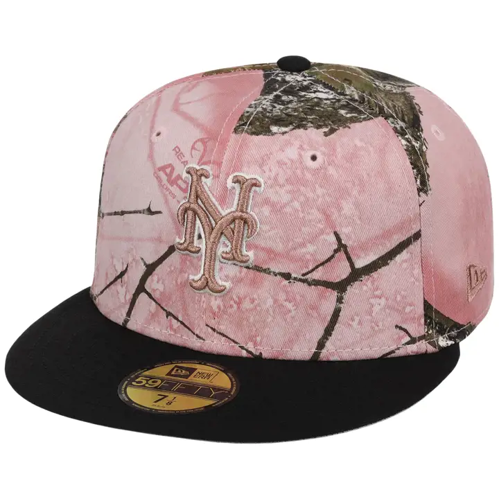 CASQUETTE NEW YORK METS MLB rose Realtree 59FIFTY REALTREE/NOIR/GRIS