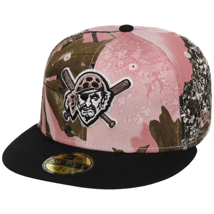 PITTSBURGH PIRATES MLB Rose Realtree 59FIFTY REALTREE/NOIR/GR