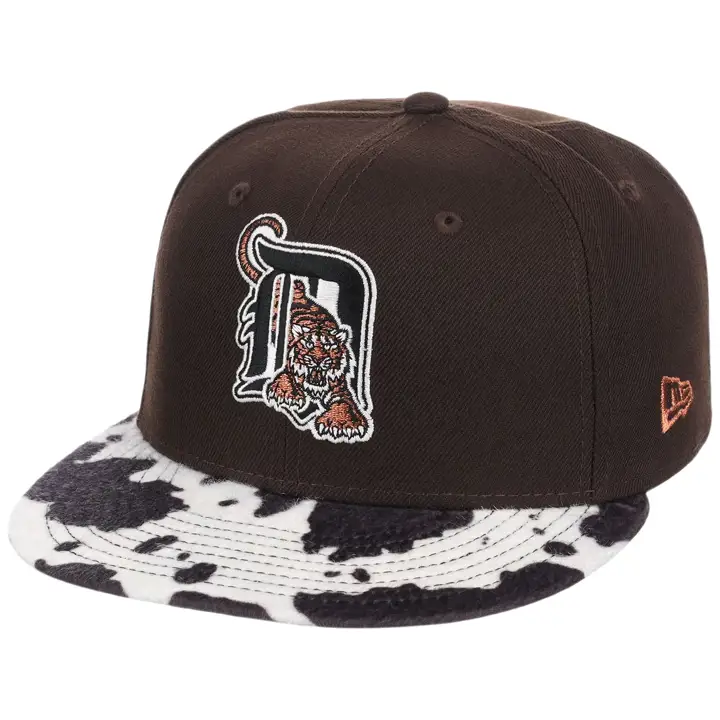 DETROIT TIGERS MLB LHD Peau de vache 2T 59FIFTY MARRON/VACHE/VERT