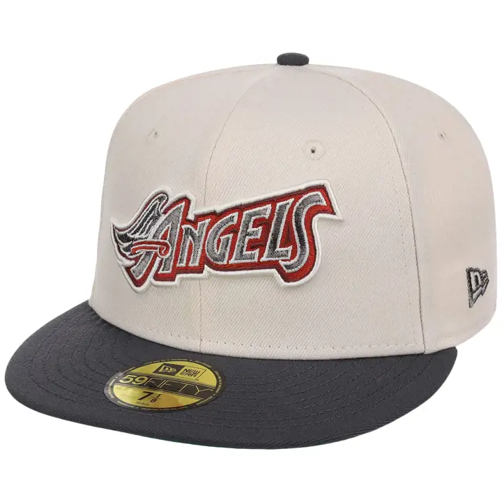 ANAHEIM ANGELS MLB Crème Alloy 59FIFTY CRÈME/GRAPHIQUE/VERT FONCÉ