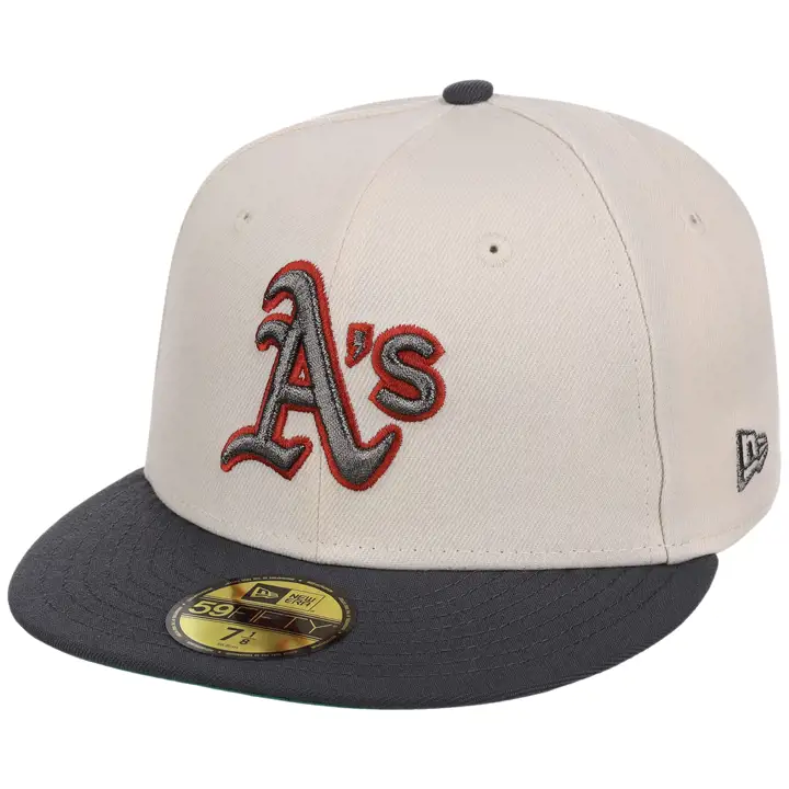 OAKLAND ATHLETICS MLB Cream Alloy 59FIFTY CRÈME/GRAPHIQUE/VERT FONCÉ