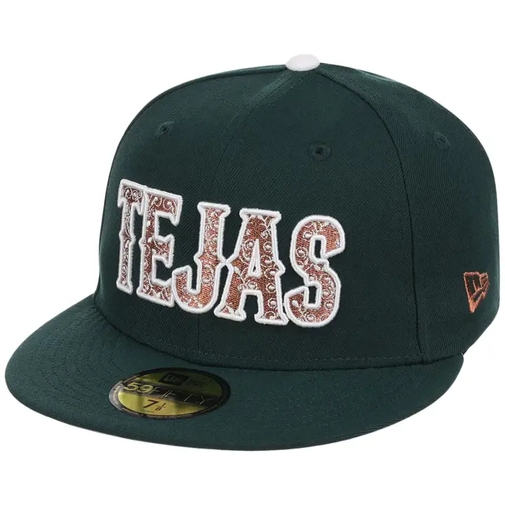 Texas Rangers MLB CTC Dallas Tejas Paisley 59FIFTY DKGRN/DKG