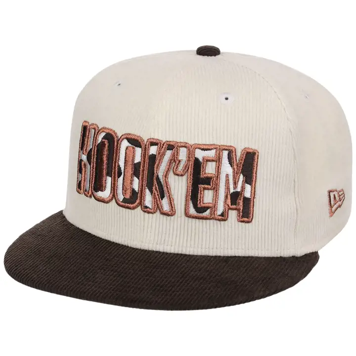 TEXAS LONGHORNS NCAA LHD Vache remplie 59FIFTY CHROME/MARRON/GRIS
