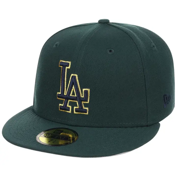 LOS ANGELES DODGERS MLB GAUCHER SIS Vert Foncé 59FIFTY Vert Foncé/Vert Foncé