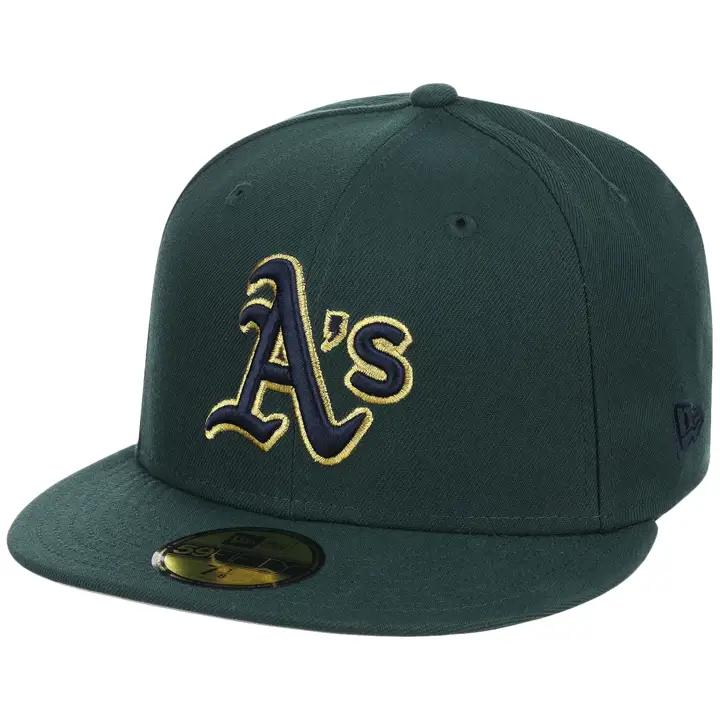 CASQUETTE MLB OAKLAND ATHLETICS LHD SIS Vert Foncé 59FIFTY DKGRN/DKGRN/G