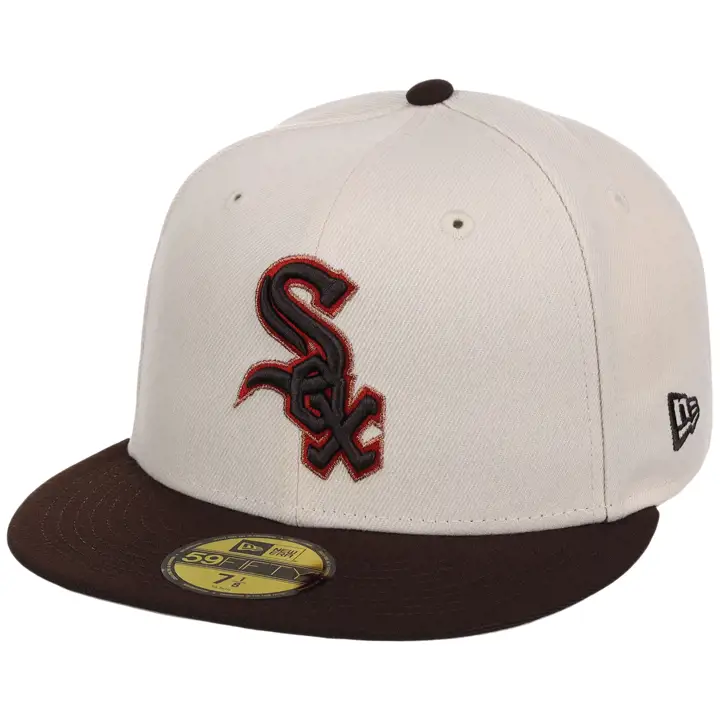 Chicago White Sox MLB LHD Argile Brunie 59FIFTY CRÈME/DKBRO