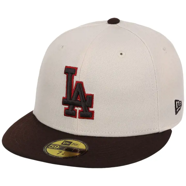 Los Angeles Dodgers MLB GAUCHER Argile Polie 59FIFTY CRÈME/BLEFONC