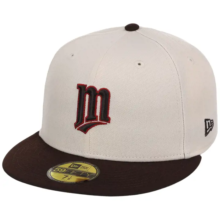 Minnesota Twins MLB LHD Terre Cuite Polie 59FIFTY CRÈME/MARRON FONCÉ