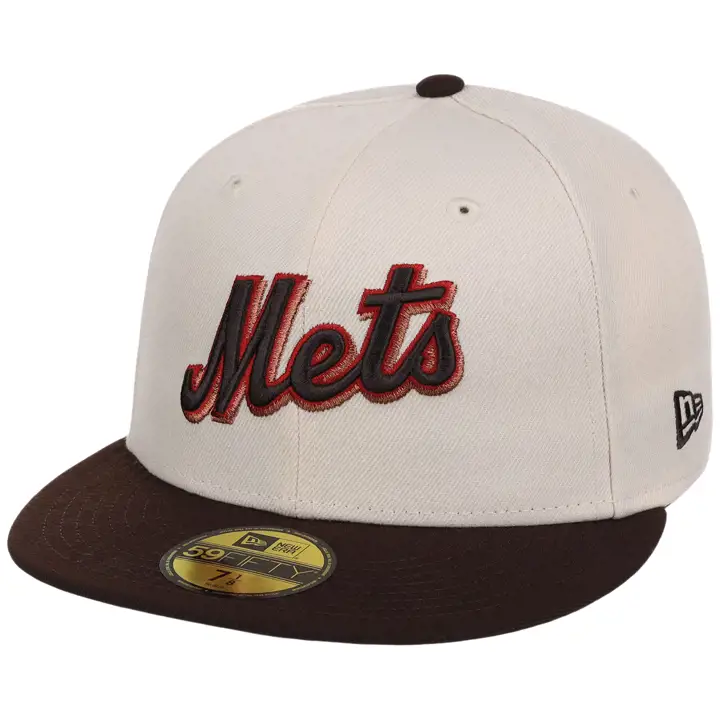 New York Mets MLB G/P Gaucher Argile Poli 59FIFTY CRÈME/MARRONF/V