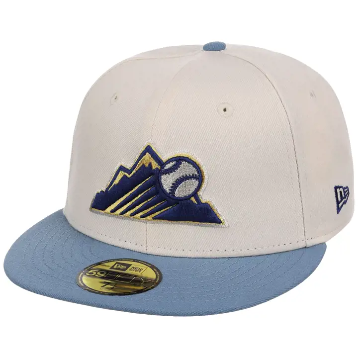 Colorado Rockies MLB LHD Casquette 59FIFTY Vintage Ink CRÈME/INDIGO/GRIS