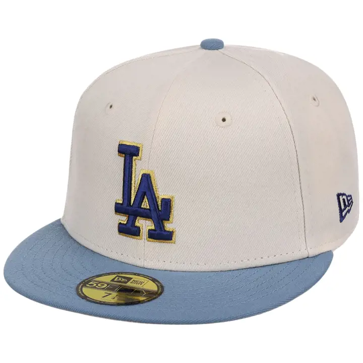 Casquette 59FIFTY MLB Los Angeles Dodgers LHD Vintage Ink CRÈME/IND/GR