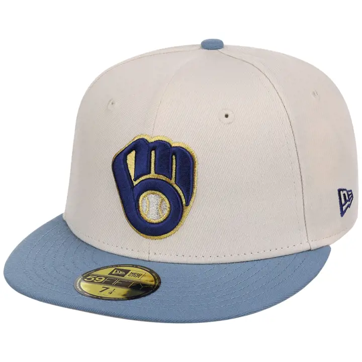 Milwaukee Brewers MLB LHD Vintage Ink 59FIFTY CRÈME/IND/GRI