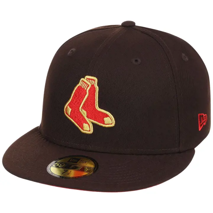 Boston Red Sox MLB Gaucher Bois Brûlé Rouge 59FIFTY DKBROWN/DKBROW