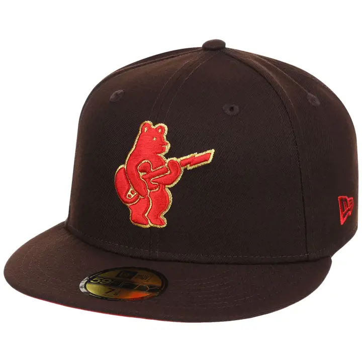 Chicago Cubs MLB LHD Bois Brûlé Rouge 59FIFTY MARRONF/MARRONF/