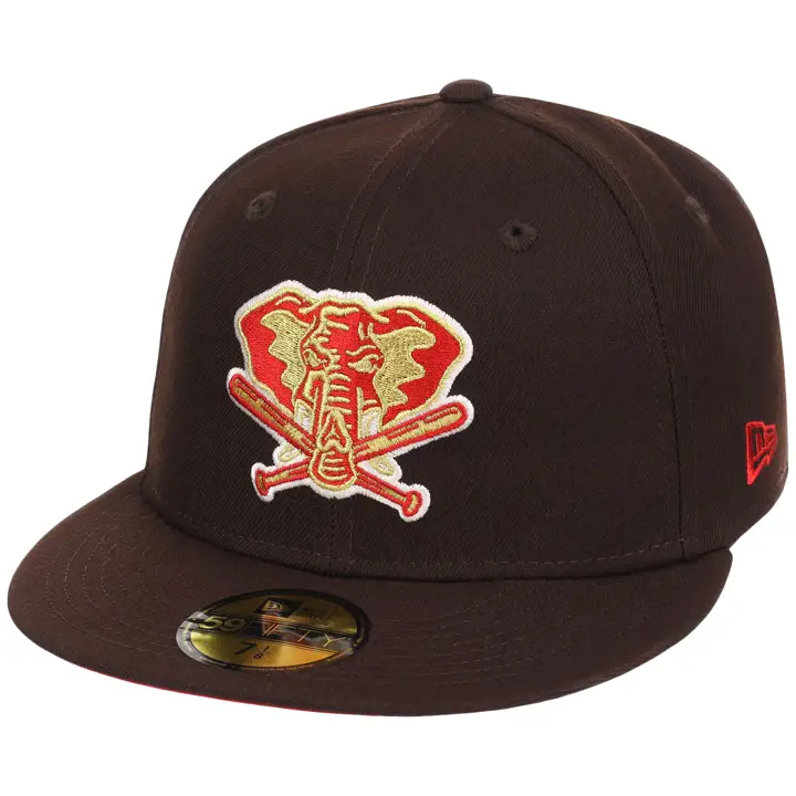 Casquette Oakland Athletics MLB LHD Burnt Wood Rouge 59FIFTY DKBROWN/DKB