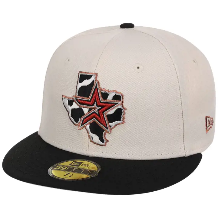Houston Astros MLB GAUCHER HOU Cow Fill 59FIFTY CRÈME/NOIR/GRIS
